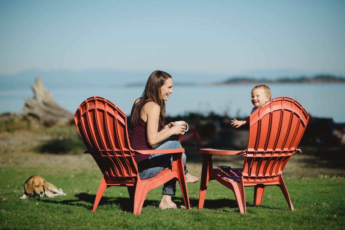 Enjoying family time at Beach Acres Resort. Overlooking Rathtrevor Beach