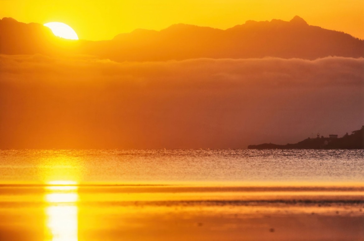 Sunset over Rathtrevor Beach